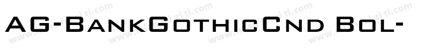 AG-BankGothicCnd Bol字体转换
